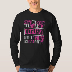 Cute Cheerleader Cheer Bows Moves Cheerleading Co T-Shirt