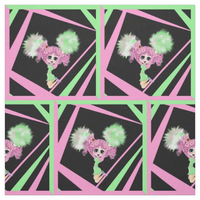 Cute Cheerleader gifts personalized Fabric (Swatch)