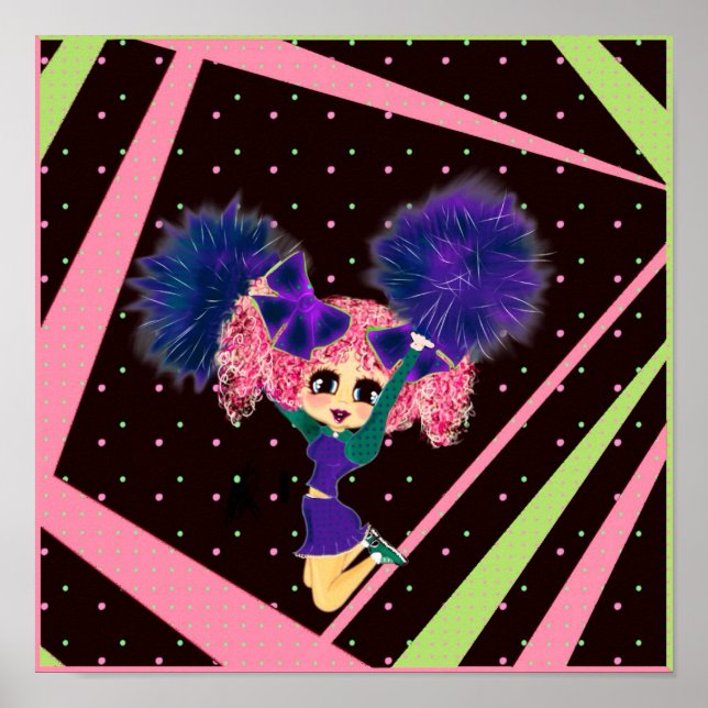 Cute Cheerleader gifts personalized Poster (Front)
