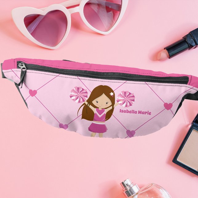 Cute Cheerleader Pink Personalized Cheer Fanny Pack (Creator Uploaded)