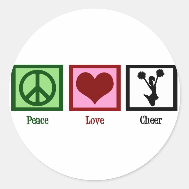 Cute Cheerleading Classic Round Sticker (Front)