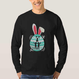 Cute Cheerleading  Easter Eggs Bunny Costume Easte T-Shirt