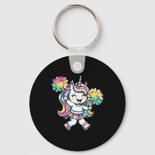 Cute Cheerleading Unicorn Squad Girls Toddlers Keychain
