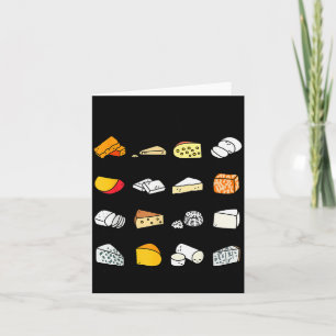 Cute Cheese Types Funny Dairy Food Lover  Card
