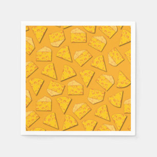 Cute Cheese Wedge Kids 1st Birthday Party Napkin