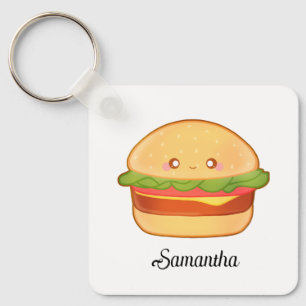Cute Cheeseburger Keychain