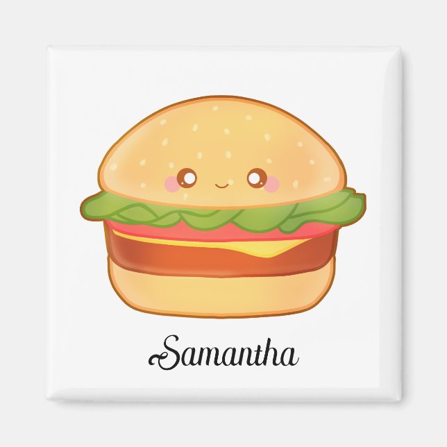 Cute Cheeseburger Magnet (Front)