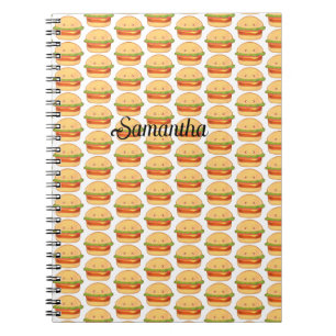Cute Cheeseburger Notebook