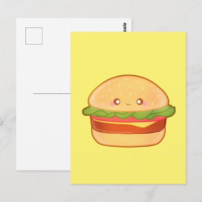 Cute Cheeseburger Postcard (Front/Back)