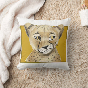 Cute Cheetah Throw Pillow – Safari Animal Home 