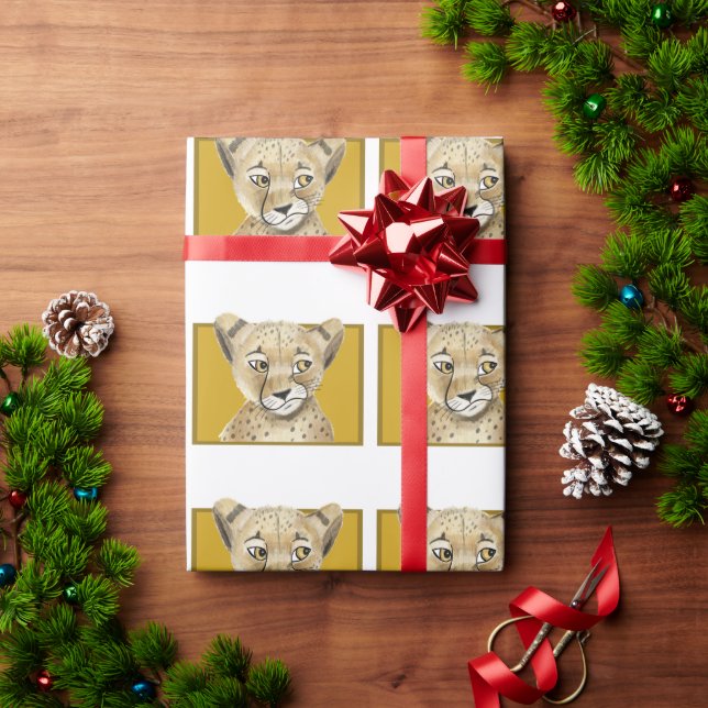 Cute Cheetah Wrapping Paper – Safari Gift Wrap (Holiday Gift)