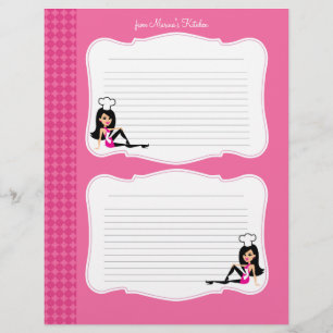 Cute Chef Art Recipe Pages for Binders #1