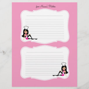 Cute Chef Art Recipe Pages for Binders #2