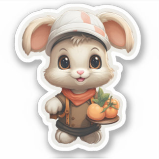 Cute Chef Bunny With Red Tomatoes