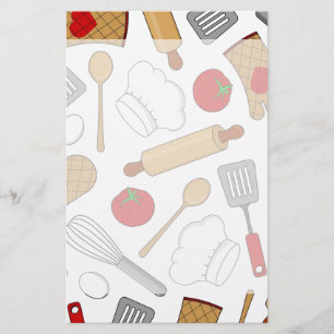 Cute Chef / Cook Love Pattern Stationery