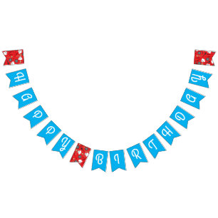 Cute Chef Cooking Kids 1st Birthday Party Bunting Flags