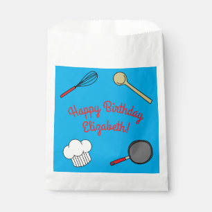 Cute Chef Cooking Kids 1st Birthday Party Favour Bag