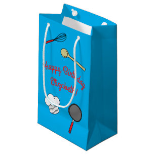 Cute Chef Cooking Kids 1st Birthday Party Small Gift Bag