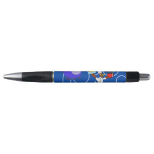 Cute Chef Ducky Kazoo Blue Circles Pen