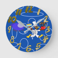 Cute Chef Ducky Kazoo Blue Circles