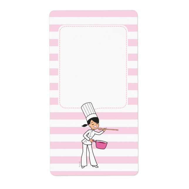 Cute Chef Motif Canning Jar Label (Front)