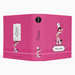 Cute Chef Personalized Recipe Album Binder