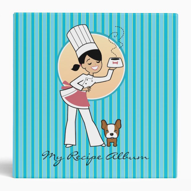 Cute Chef Personalized Recipe Binder (Front)