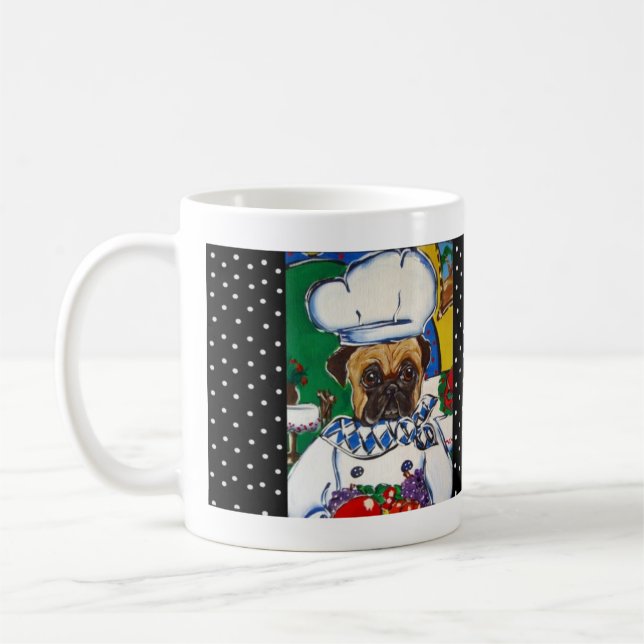 Cute Chef Pug Mug (Left)