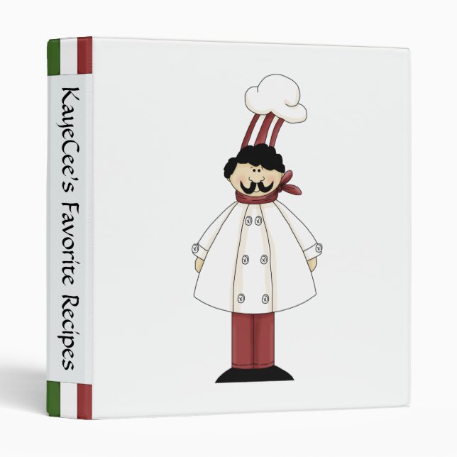 Cute Chef Recipe Album Binder (Front/Spine)