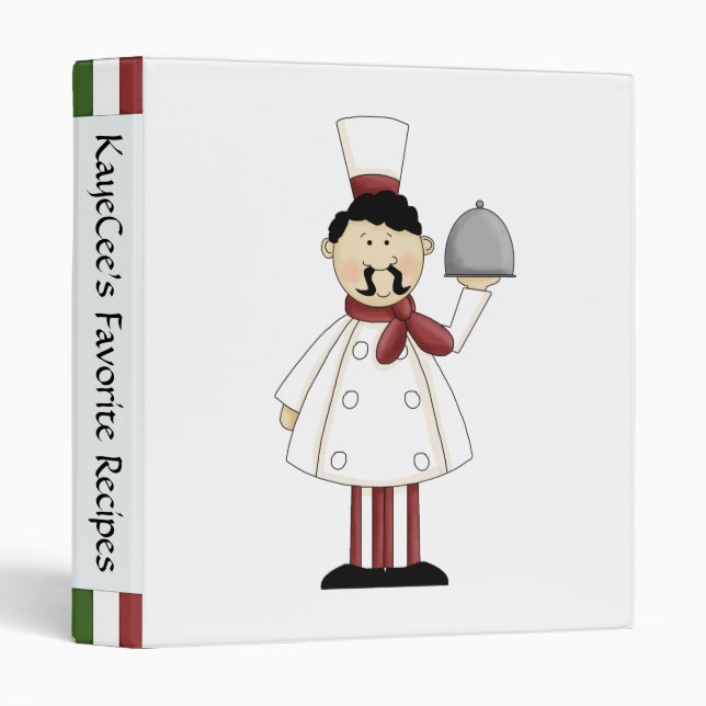 Cute Chef Recipe Album Binder (Front/Spine)