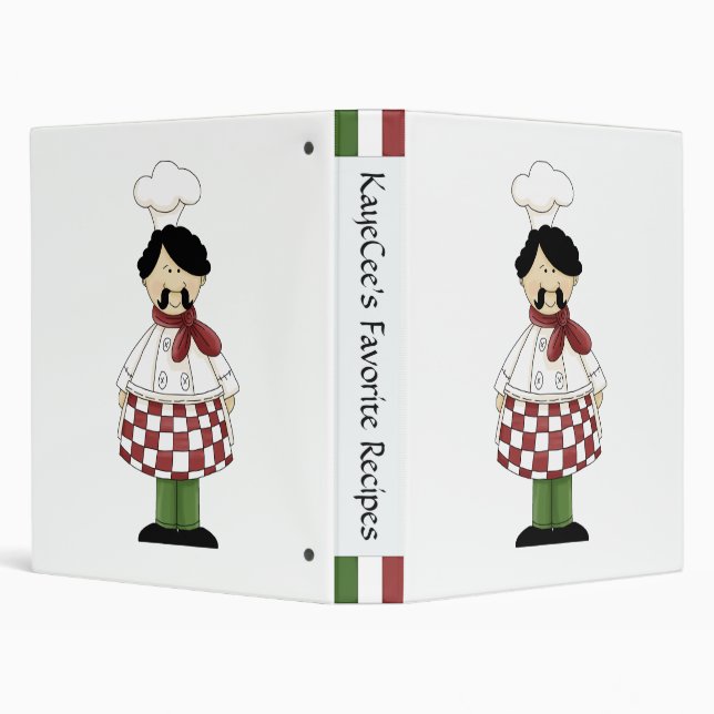 Cute Chef Recipe Album Binder (Background)