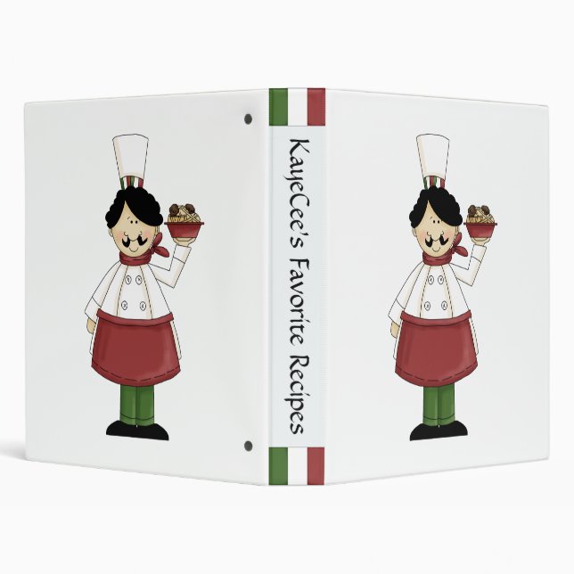 Cute Chef Recipe Album Binder (Background)
