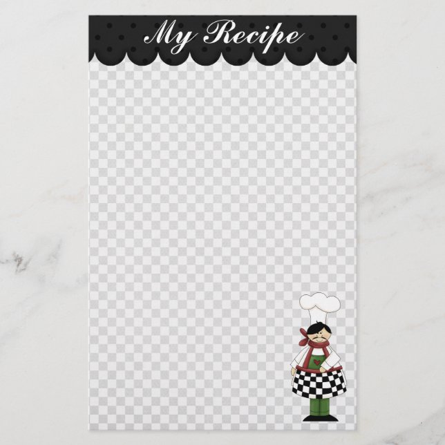 Cute Chef Stationery (Front)