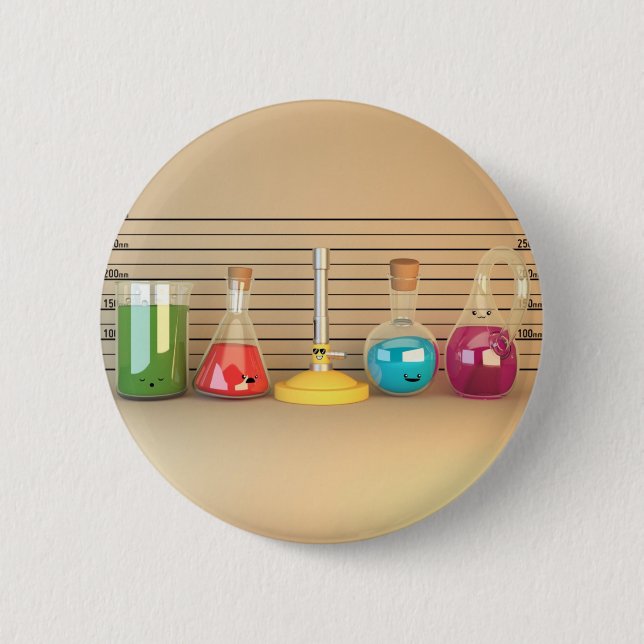 Cute Chemistry 2 Inch Round Button (Front)