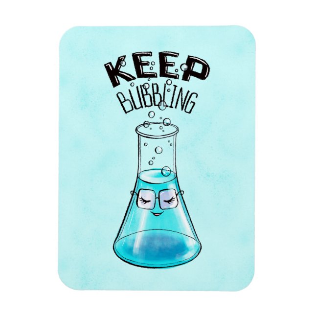 Cute Chemistry Funny Nerdy Lab Character Magnet (Vertical)