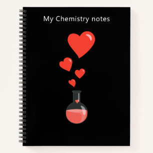 Cute Chemistry Notes Love Potion Scientist Notebook