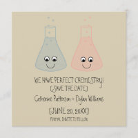Cute Chemistry Save the Date Invite
