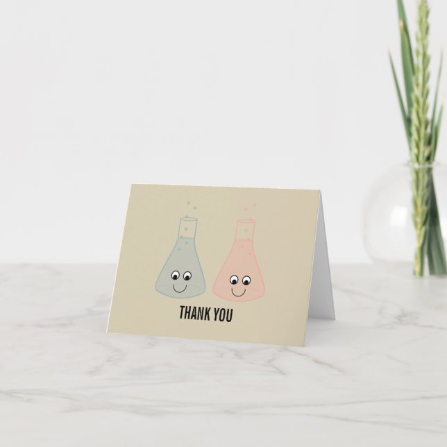 Cute Chemistry Thank You Card (Front)