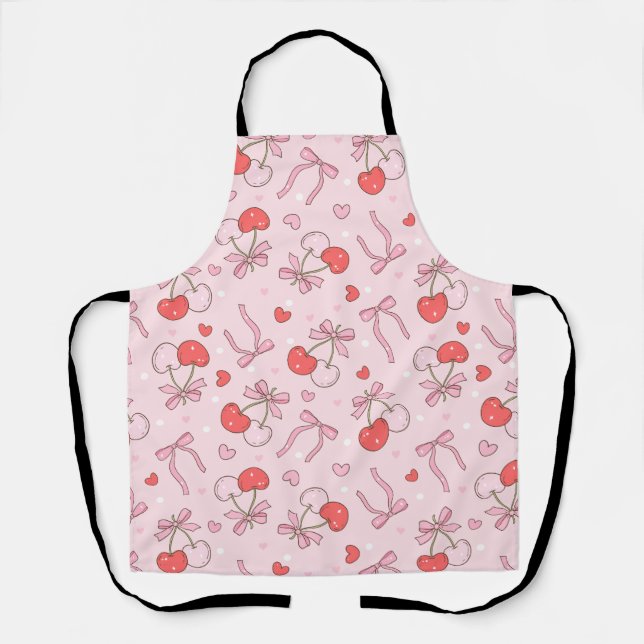 Cute Cherry and Bow Apron (Front)
