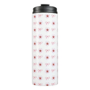 Cute Cherry Blossom Ribbon Design Thermal Tumbler
