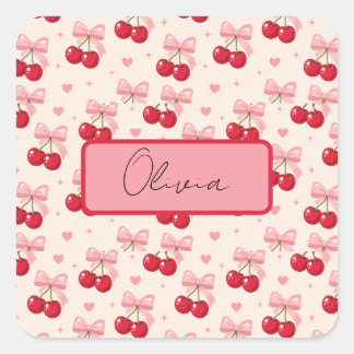 Cute Cherry Bow Coquette Stickers