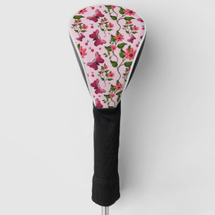Cute Cherry Butterfly Pattern, Glossy Kawaii Fruit Golf Head Cover