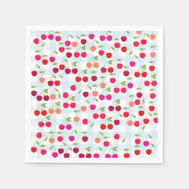 Cute Cherry Paper Napkins (Front)