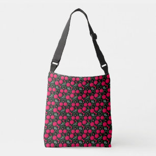 Cute Cherry Pattern Aesthetic Red Cherry Seamles Crossbody Bag