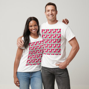 Cute Cherry Pattern Aesthetic Red Cherry Seamles T-Shirt