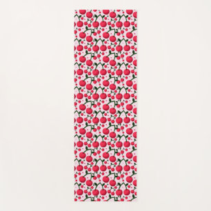 Cute Cherry Pattern Aesthetic   Red Cherry Seamles Yoga Mat