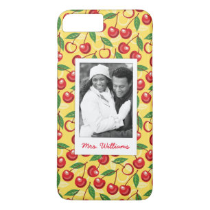 Cute Cherry Pattern Monogram Case-Mate iPhone Case