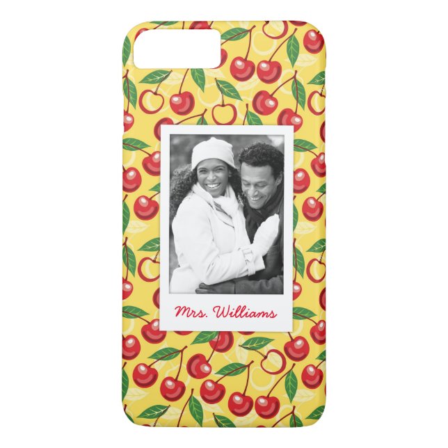 Cute Cherry Pattern | Monogram Case-Mate iPhone Case (Back)