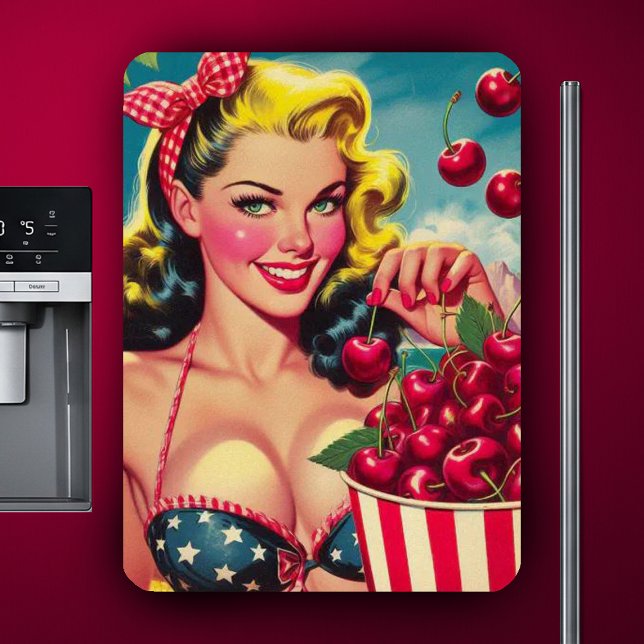 Cute Cherry Pin-up Magnet (Creator Uploaded)