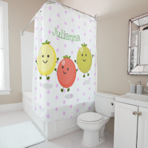 Cute cherry tomatoes cartoon illustration